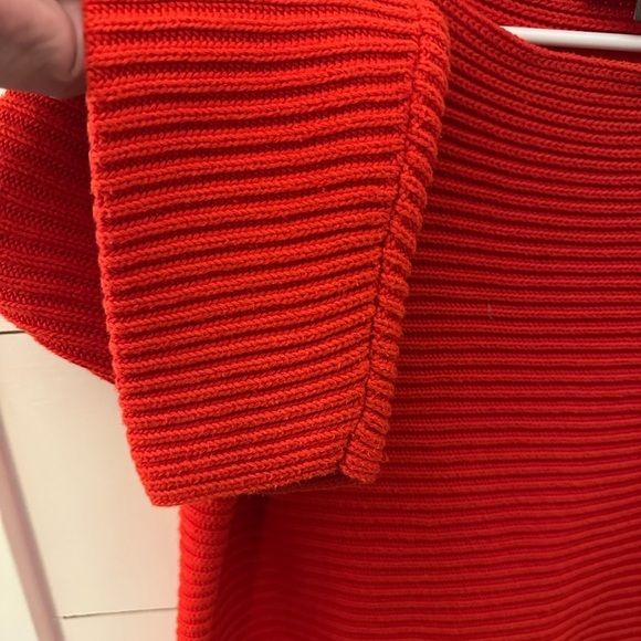 VINCE CAMUTO Woman red ribbed casual quiet luxury old money sweater Large - Picture 6 of 12